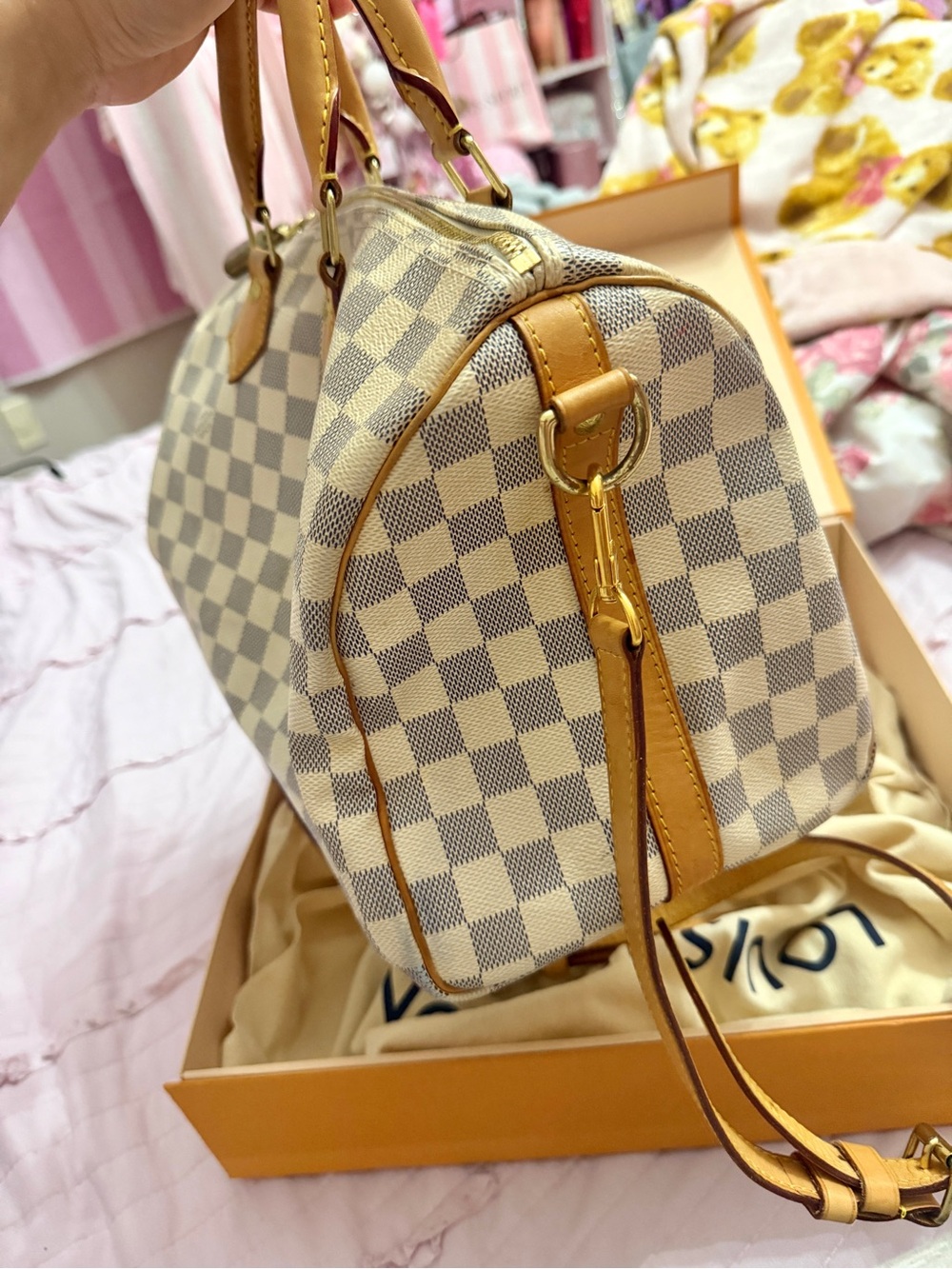 Authentic Louis Vuitton Speedy 30 Damier Azur - Picture 2 of 7